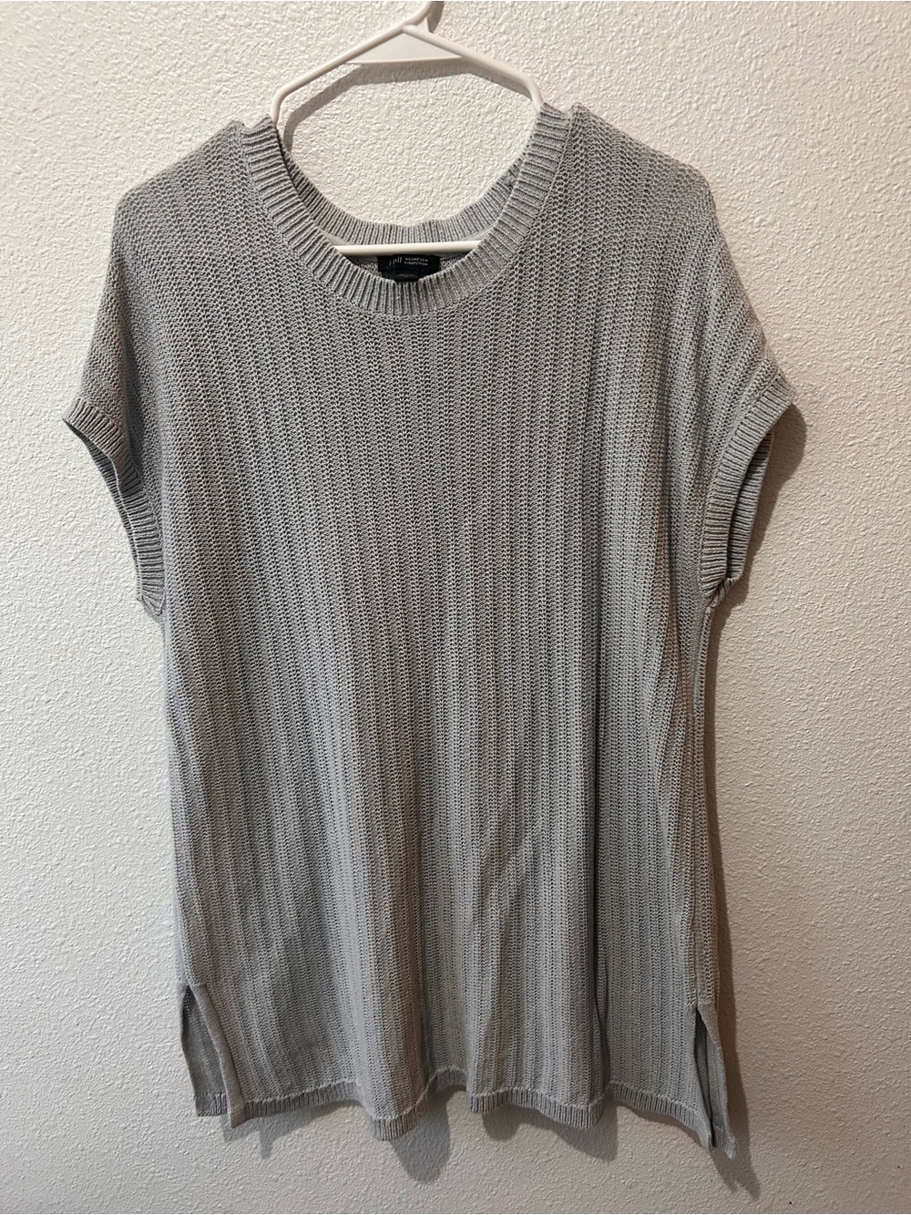 Light Gray Knit Sweater Top